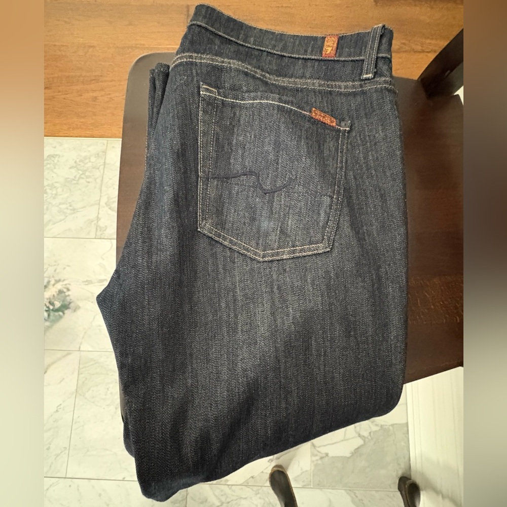 7 For All Mankind Dark Blue Bootcut Jeans Vintage